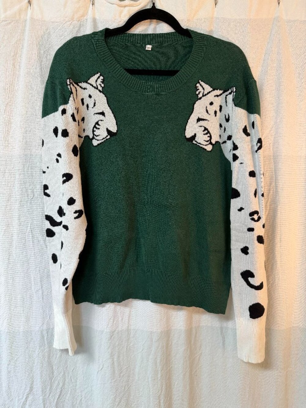 Women's Leopard Sleeve Sweater